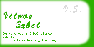 vilmos sabel business card
